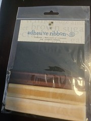 DCWV Adhesive Ribbon-1yd each of 3 shades-5/8″-/Red/Blue/Tan& Brown