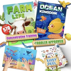 LIFEBE (2) Sticker Books for Kids (570+ Stickers), Toddler Sticker Books NEW