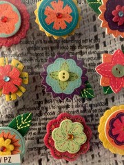 Jolees layered mini flowers- 2013- bright vivid colors!