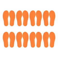 8 Pairs Feet Markers for Classroom Plastic Floor Foot Shaped Markers Orange