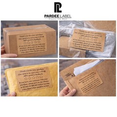 Thank You Natural Kraft Labels 2″ x 3″ Stickers Packaging 250/Roll