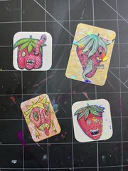 Goblin Beauty Art Handmade Foiled Multicolor Monster Fruit Novelty Stickers