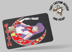 SAILOR MOON , 2 pc credit card skin & DEBIT CARD,TROLLEY & GYM