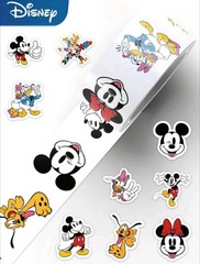500 pc Sticker Roll Disney Mickey Mouse And Friends Semi Gloss Self Adhesive NEW