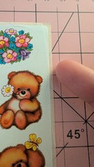 Vintage Stickers Teddy Bears 1 Sheet READ