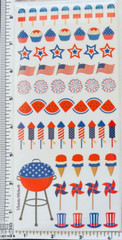 Violette Stickers Mini Patriotic 4th Of July Icons Craft Planner Supply Summer