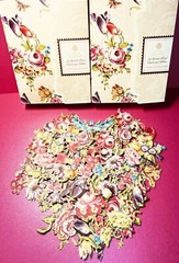 Anna Griffin Delicate Floral Engravings 30 3D Stickers +5 Recollection Tag/Minis