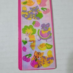 Vintage Lisa Frank Iridescent and Holographic Stickers Dogs Cats Fruit Veggies