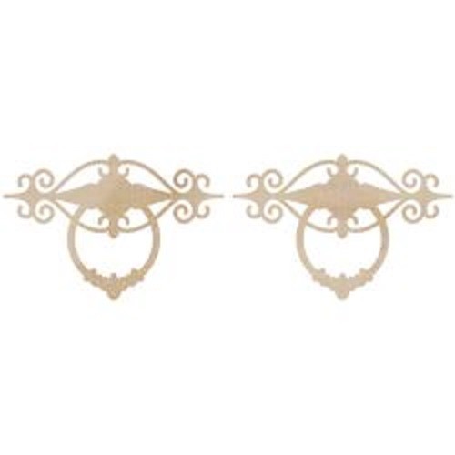 FL535 Kaisercraft Wood Florish FANCY DOOR KNOCKERS