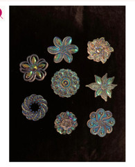 CraftBuddyUS Color me Crazy 40 Resin AB Clear Flower Embellishments