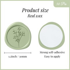 Wax Seal Stickers – Baby’s Breath Wedding Invitation Envelope Seal Stickers, …