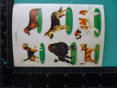 Vintage 80’s Dennison Stickers (23) Complete Sheets (1) Partial-Dogs Cars Mice