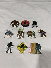 Lot of 10 Assorted Outdoor Bigfoot Sasquatch Yeti Swamp Ape Believe Stickers