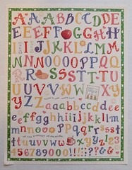 Vintage Susan Branch Painted Multicolor Alphabet Letters Stickers 8.5″x11″ Sheet