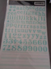 Jenni Bowlin Studio Kindergarten Alphabet Turquoise Rub-Ons Scrapbooking Crafts
