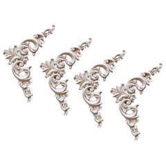 4 PCS Wood Onlay Wall Appliques Onlays Furniture Cabinet Stickers