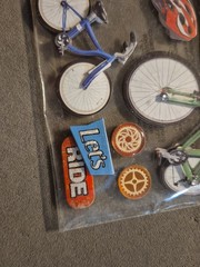 Riding Bikes 3D scrapbook stickers Paper House STDM-0155