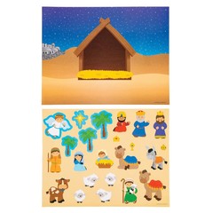 Oriental Trading Pieces Design Your Own Religious Nativity Sticker Scenes, 11″ x