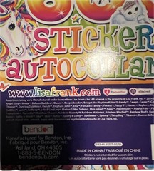 1 new Lisa Frank Sticker Book 600 Stickers 5 full page’s colorful collection