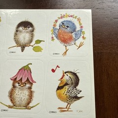 Vintage 80s Drawing Board DBGCI STICKER SHEET – CUTE BIRDS – FUN Perk Ups 19-063