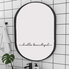 Hello Beautiful Inspirational Quotes Mirror Vinyl Decal 18×2.3 Inch