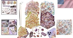 4-Themed DIY 3D Cartoon Stickers – Perfect for Scrapbooking and Stress Relief
