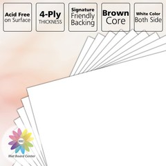 Mat Board Center, 10 Pack 13×19 White Backing Boards, Cardboard for Arts, Pri…