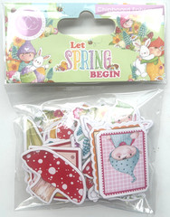 Graphic Chipboard Ephemera Assortment «Let Spring Begin» by Craft Consortium