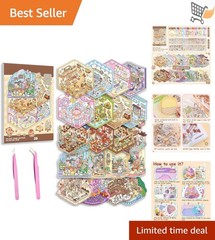 3D House Stickers Kit Reusable Craft Scene Therapy Kids Adults Non-Toxic
