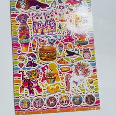 Lisa Frank Sticker Book Over 600 Stickers Rainbow Retro 90’s 80’s Colorful NEW
