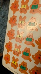 Vintage Current Inc Stickers Alphacats Sticker Sheet Lot 2 Sheets (Creases) READ