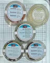 NEW Stampin Up! Retired 5 Lot Colored Buttons Brads Clips Clamps MSRP $9.95