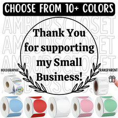 40 THANK YOU STICKERS 2″ ROUND LABELS SEALS SMALL BUSINESS SCRATCH RESISTANT