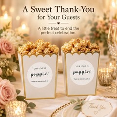 1.6-Inch «Our Love Is Poppin’» Stickers 120 Pcs – Small Business Favor Labels