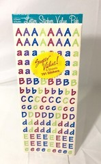 4 PACKAGES SCRAPBOOKING STICKERS / NUMBERS & LETTERS / VALUE PAKS / 3381 STICKER