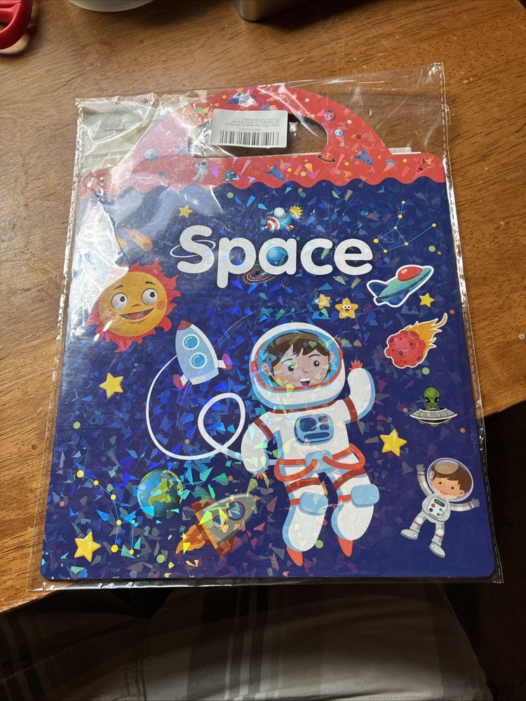 Space Sticker Book for Kids – 33+ Reusable Stickers For Toddler Travel, Ages 1-8