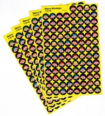 5 Sheets Mini Cute Funny MONKEYS 500 Scrapbook Stickers!!