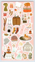 COZY CHRISTMAS IMAGES STICKERS 1 Sticker Sheet Scrapbooking SD3 b