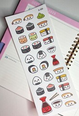 Sushi, Japanese Food, Snack, Pizza, Taco :Handmake Erin Condren Planner Sticker