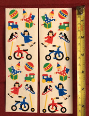 Mrs Grossman’s TOYS Sticker Strips LOT of 2 Children Kids Christmas Birthday