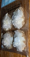 Very RARE Jolees Layered LACE FLOWERS Ribbons Burlap VINTAGE 3D Wedding Stickers