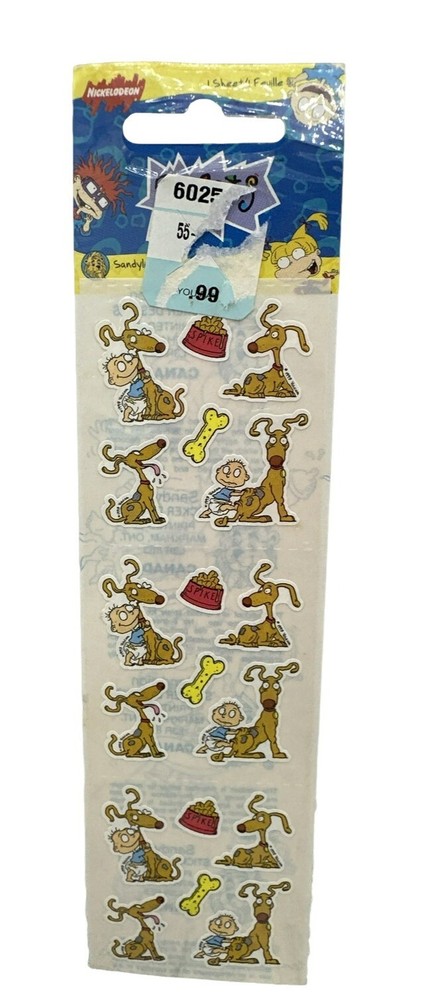VTG Rugrats Stickers 1 Sheet New Sealed Tommy Spike Dog 90s Nickelodeon
