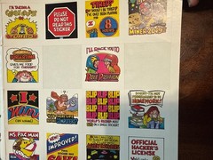 VTG 1984 Scholastic Book Club Sticker Sheet Pac Man Pickles Video Games RL Stine