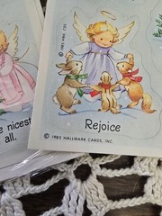 Vintage 1985 Hallmark Ambassador Christmas Stickers, 2 Sheets. Opened Pack