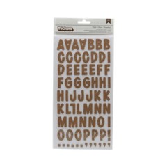 American Crafts Chipboard Alphabet Thickers 133/Pkg Dazzle – Cork ( 3 Pack )