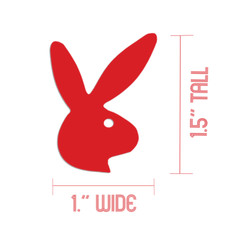 ~~~50~~~ BUNNY TANNING BODY STICKERS RED Bunny Faces Right