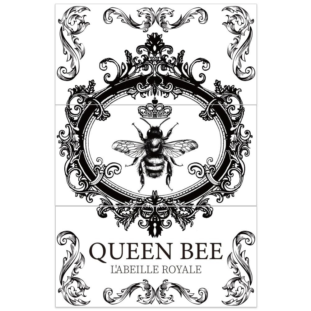 OLYCRAFT 3pcs/Set Queen BEE Rub on Transfers for Furniture and Royal Bee