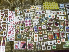 Huge Lot Vintage Scratch And Sniff Stickers and non sniff sticksniff stickers