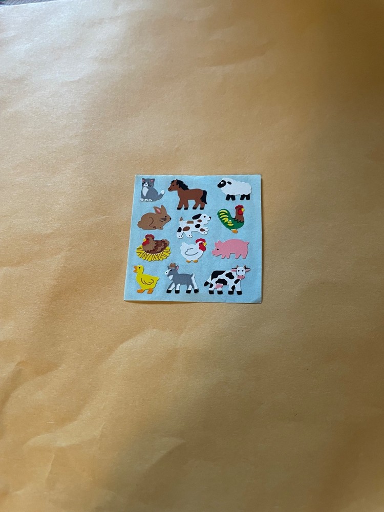 Vintage 1980s Sandylion Mini Farm Animal Stickers