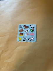 Vintage 1980s Sandylion Mini Farm Animal Stickers
